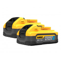 DCBP518H2 POWERSTACK™ Slide Battery Twin Pack 18V 5.0Ah Li-ion