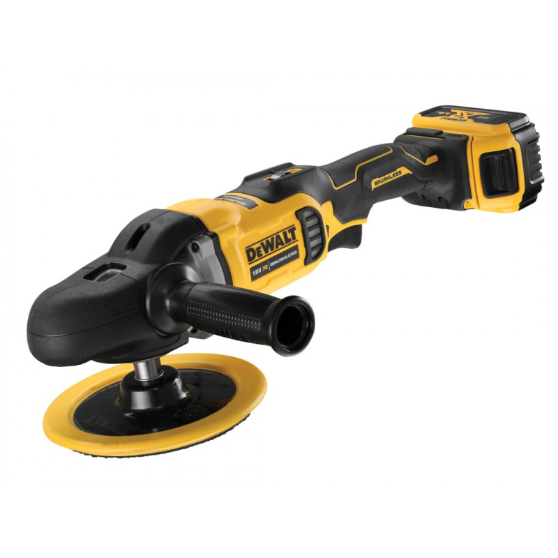DCM849P2 XR Brushless Rotary Polisher 180mm 18V 2 x 5.0Ah Li-ion DCM849P2 XR Brushless Rotary Polisher 180mm 18V 2 x 5.0Ah Li-ion