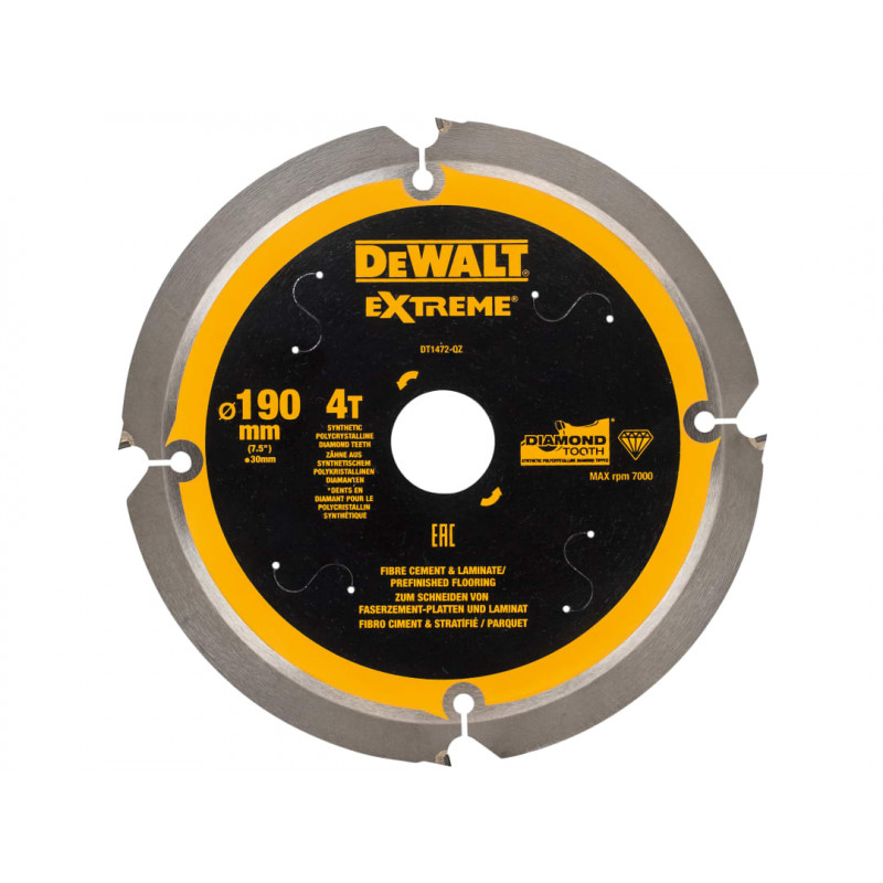 Extreme PCD Fibre Cement Saw Blade 190 x 30mm x 4T Extreme PCD Fibre Cement Saw Blade 190 x 30mm x 4T