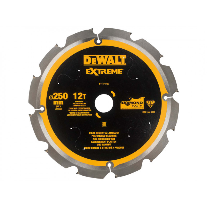 Extreme PCD Fibre Cement Saw Blade 250 x 30mm x 12T Extreme PCD Fibre Cement Saw Blade 250 x 30mm x 12T