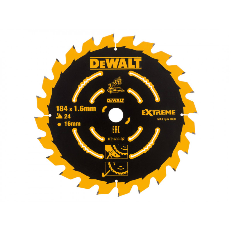 Cordless Mitre Saw Blade For DCS365 184 x 16mm x 24T Cordless Mitre Saw Blade For DCS365 184 x 16mm x 24T