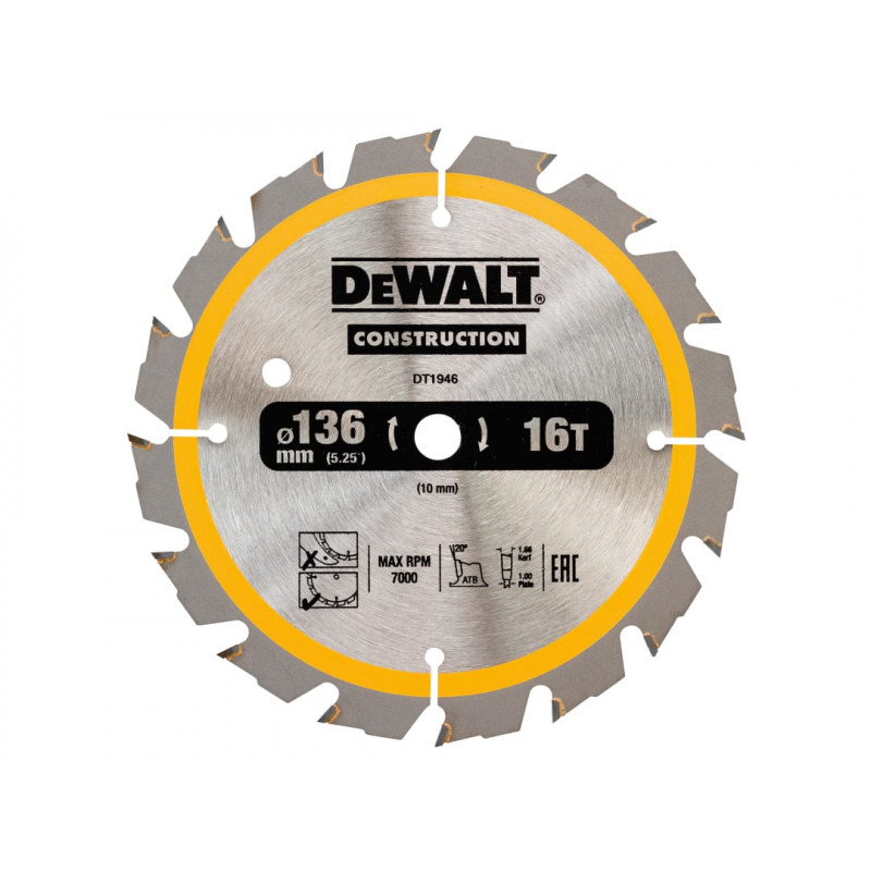 Cordless Construction Trim Saw Blade 136 x 10mm x 16T Cordless Construction Trim Saw Blade 136 x 10mm x 16T