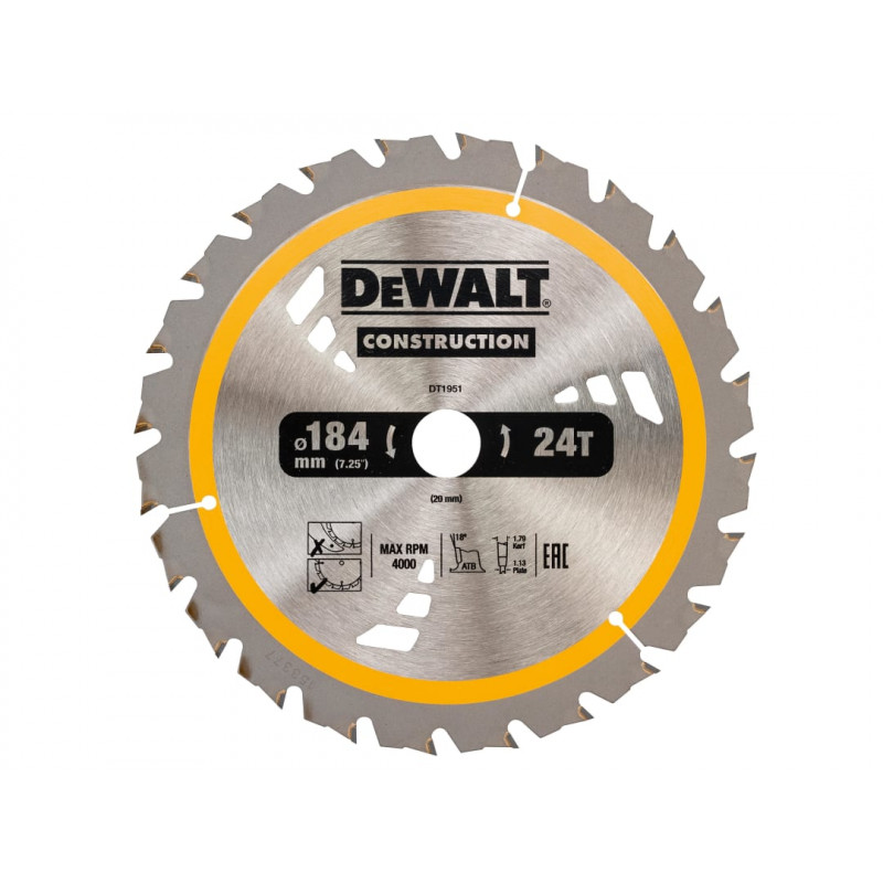 Cordless Construction Trim Saw Blade 184 x 20mm x 24T Cordless Construction Trim Saw Blade 184 x 20mm x 24T