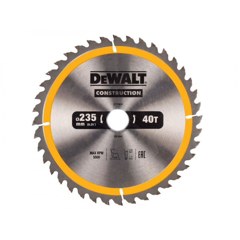 Portable Construction Circular Saw Blade 235 x 30mm x 40T Portable Construction Circular Saw Blade 235 x 30mm x 40T