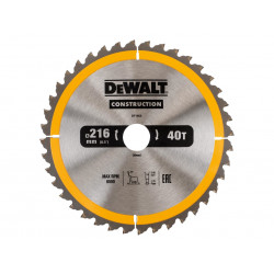 Stationary Construction Circular Saw Blade 216 x 30mm x 40T ATB/Neg