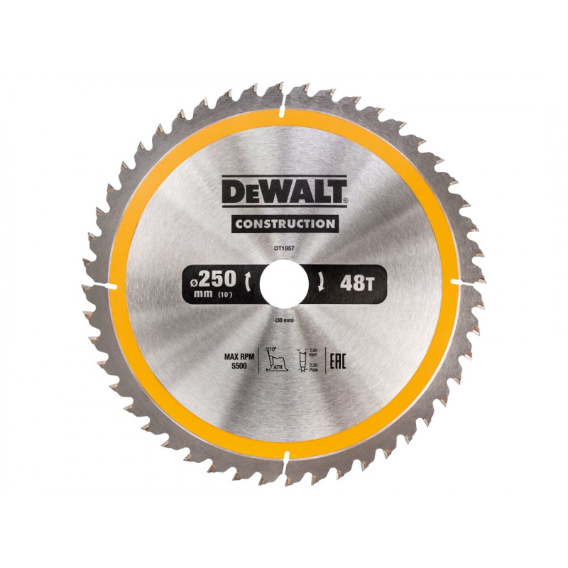 Stationary Construction Circular Saw Blade 250 x 30mm x 48T