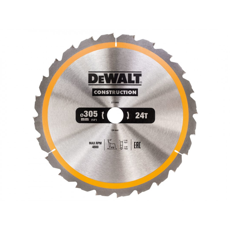 Stationary Construction Circular Saw Blade 305 x 30mm x 24T ATB/Neg Stationary Construction Circular Saw Blade 305 x 30mm x 24T ATB/Neg
