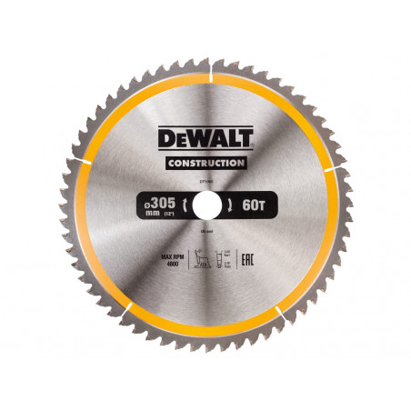 Stationary Construction Circular Saw Blade 305 x 30mm x 60T ATB/Neg