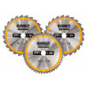 DT1963 Construction Circular Saw Blade 3 Pack 250 x 30mm x 24T/48T