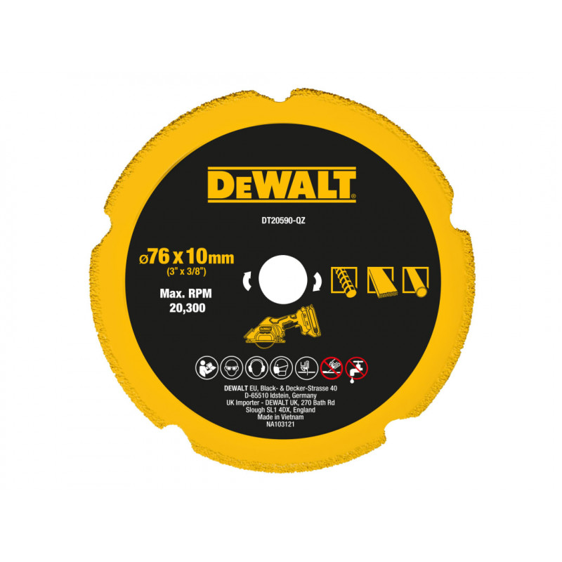 DT20590 Diamond Multi Material Blade 75mm DT20590 Diamond Multi Material Blade 75mm