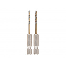 BLACK&GOLD Hex HSS-G Drill Bits (2) 2.5mm