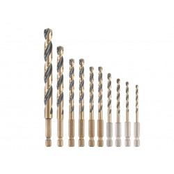 DT20620 BLACK&GOLD HSS Drill Set, 10 Piece