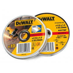 DT42335TZ Inox Metal/Stainless Cutting Disc 115 x 1.2 x 22.23mm (Tin of 10)