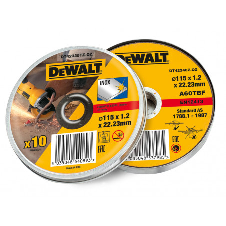 DT42335TZ Inox Metal/Stainless Cutting Disc 115 x 1.2 x 22.23mm (Tin of 10)