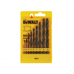 DT5911 HSS-R Jobber Drill Bit Set, 10 Piece
