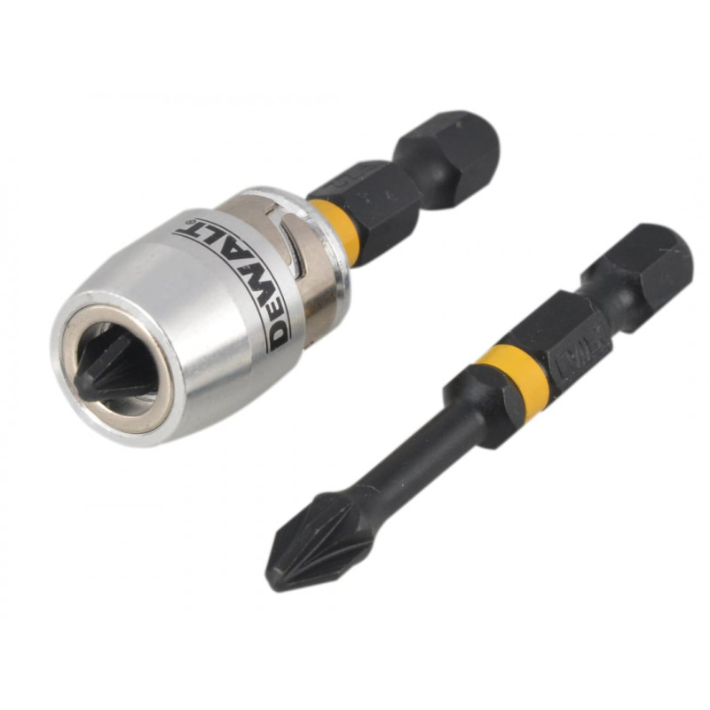 Impact Torsion Bits PZ2 x 50mm (x2) and Magnetic Screwlock Sleeve Impact Torsion Bits PZ2 x 50mm (x2) and Magnetic Screwlock Sleeve