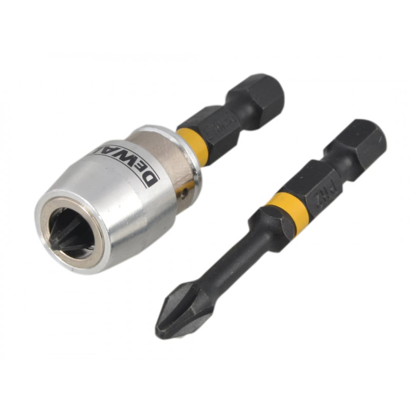 Impact Torsion Bits PH2 x 50mm (x2) and Magnetic Screwlock Sleeve Impact Torsion Bits PH2 x 50mm (x2) and Magnetic Screwlock Sleeve