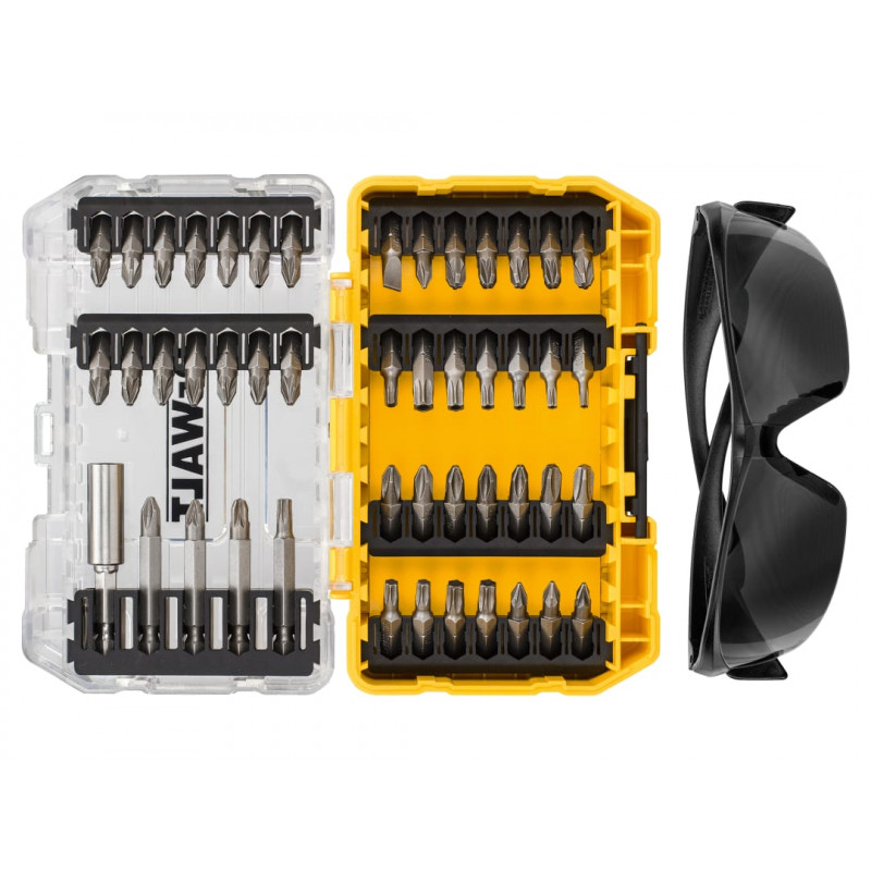 DT70703 Screwdriving Set, 47 Piece + Safety Glasses DT70703 Screwdriving Set, 47 Piece + Safety Glasses