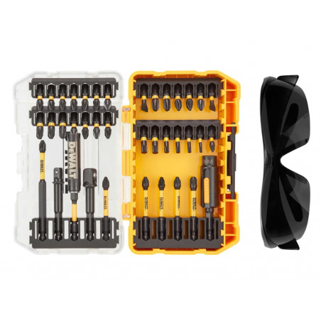 DT70740T FlexTorq Bit Set, 38 Piece + Safety Glasses
