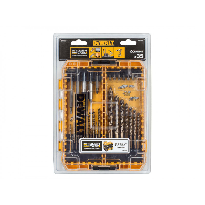 DT70756 Mixed Drill & Bit Set, 35 Piece DT70756 Mixed Drill & Bit Set, 35 Piece