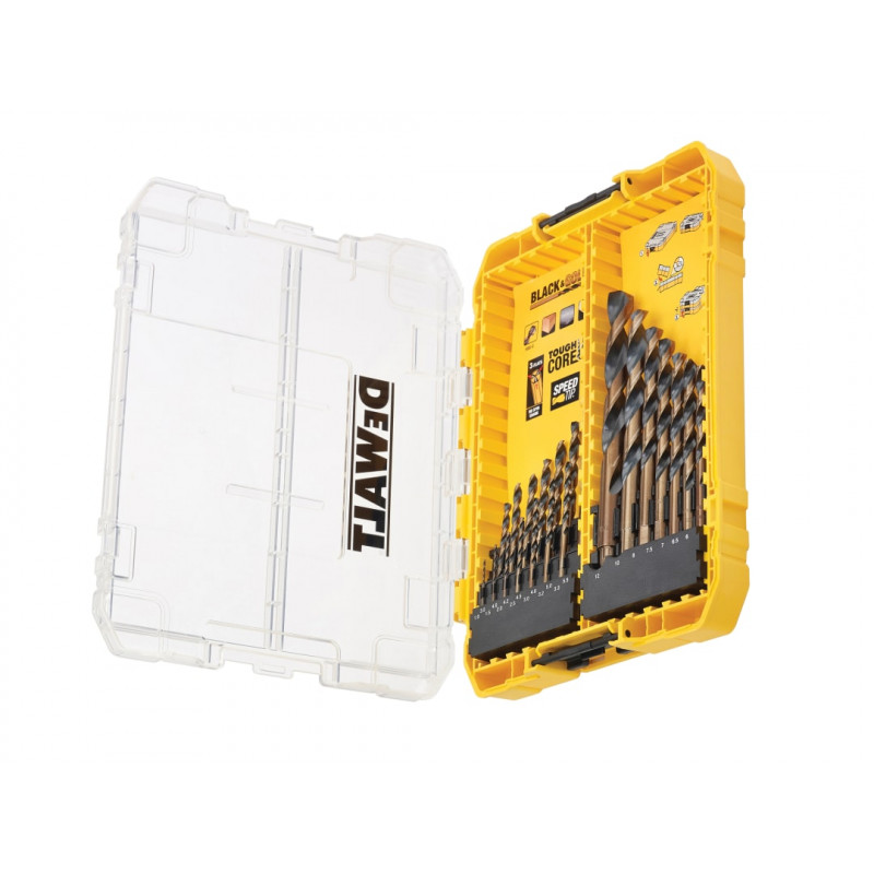 DT70755 BLACK&GOLD HSS Drill Set, 21 Piece DT70755 BLACK&GOLD HSS Drill Set, 21 Piece