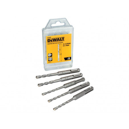 DT9398 SDS Plus Drill Bit Set, 5 Piece