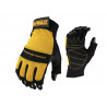 Fingerless Synthetic Padded Leather Palm Gloves - Large