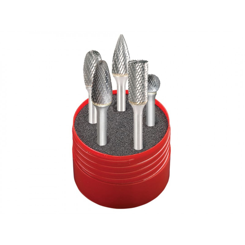 Solid Carbide Rotary Burr Cylindrical Set 5 Piece Solid Carbide Rotary Burr Cylindrical Set 5 Piece
