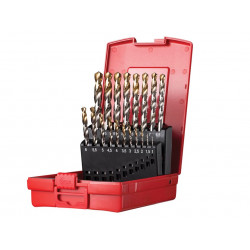 A095 Set 201 A002 HSS TiN Coated Jobber Drill Set of 19 1.0-10.0 x 0.5mm