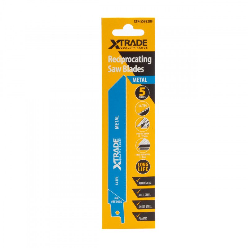 XTrade SS922BF Flexible for Metal Reciprocating Saw Blades (Pack of 5) XTrade SS922BF Flexible for Metal Reciprocating Saw Blades (Pack of 5)