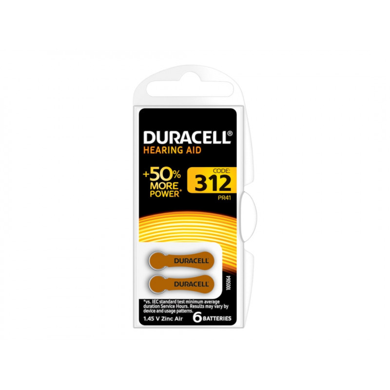 Specialty Hearing Aid Batteries Size 312 (6 Pack)