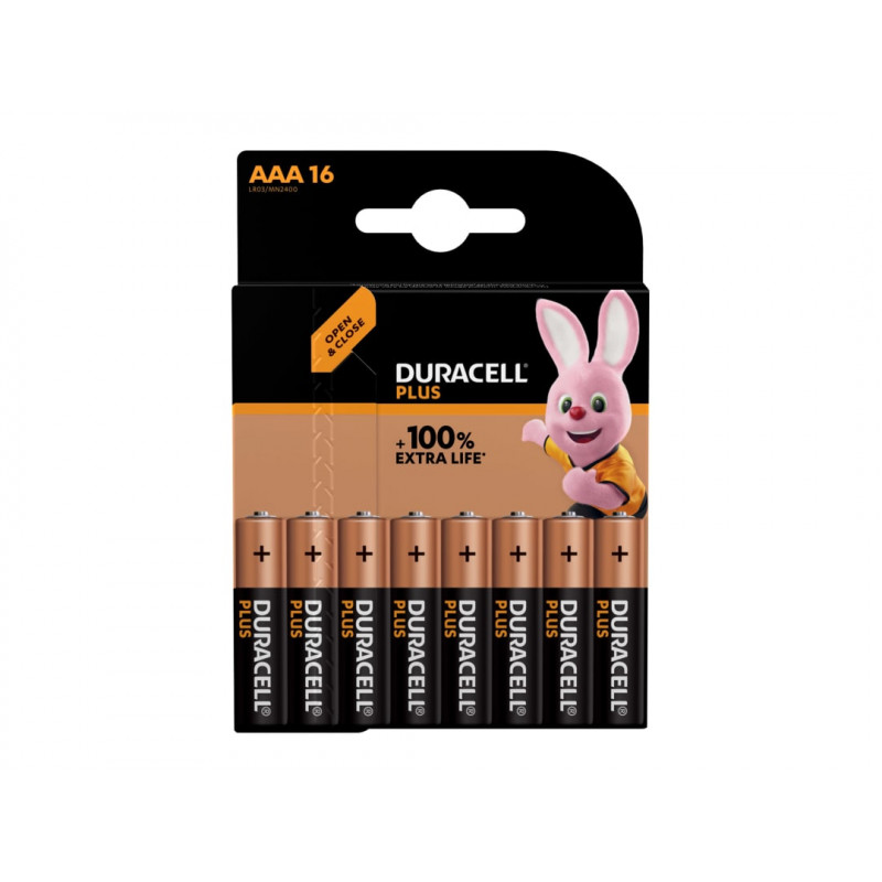AAA Cell +100% Plus Power Batteries (Pack 16) AAA Cell +100% Plus Power Batteries (Pack 16)