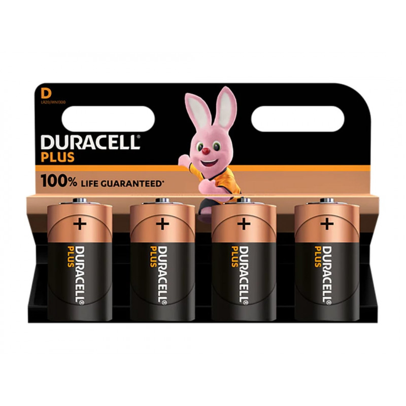 D Cell +100% Plus Power Batteries (Pack 4) D Cell +100% Plus Power Batteries (Pack 4)