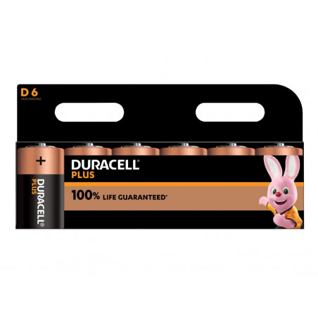 D Cell Plus Power +100% Batteries (Pack 6)