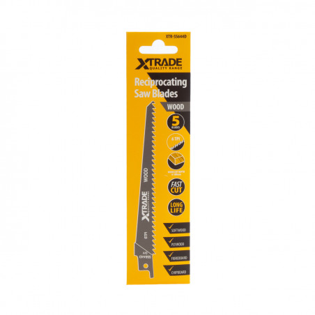 XTrade SS644D Top for Wood Reciprocating Saw Blades (Pack of 5)