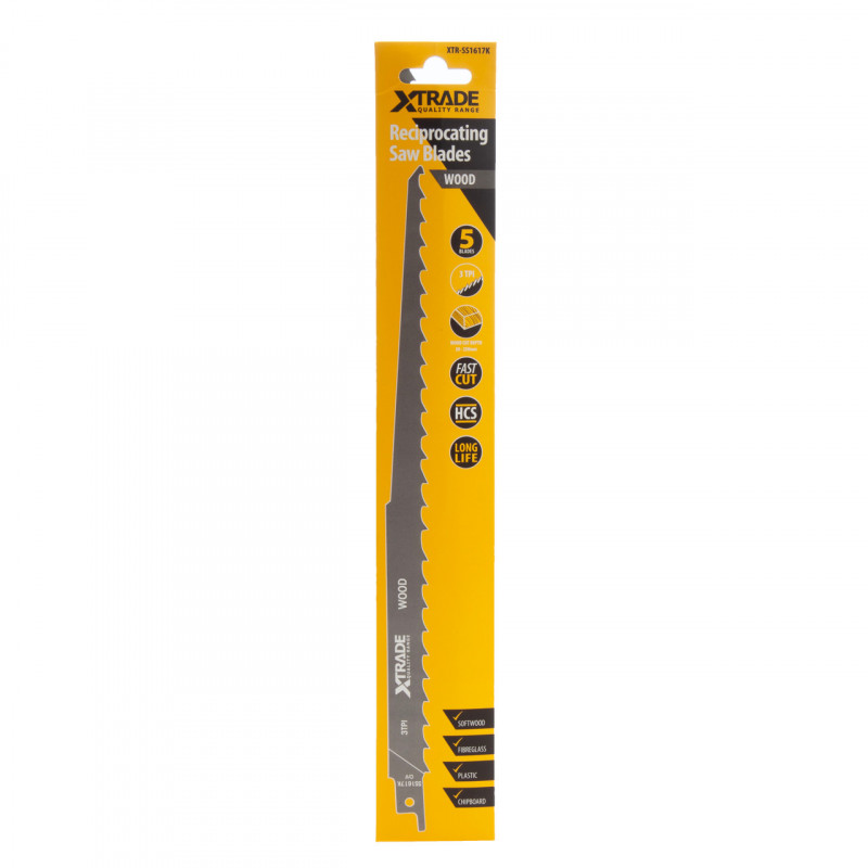 XTrade SS1617K Basic for Wood Reciprocating Saw Blades (Pack of 5) XTrade SS1617K Basic for Wood Reciprocating Saw Blades (Pack of 5)