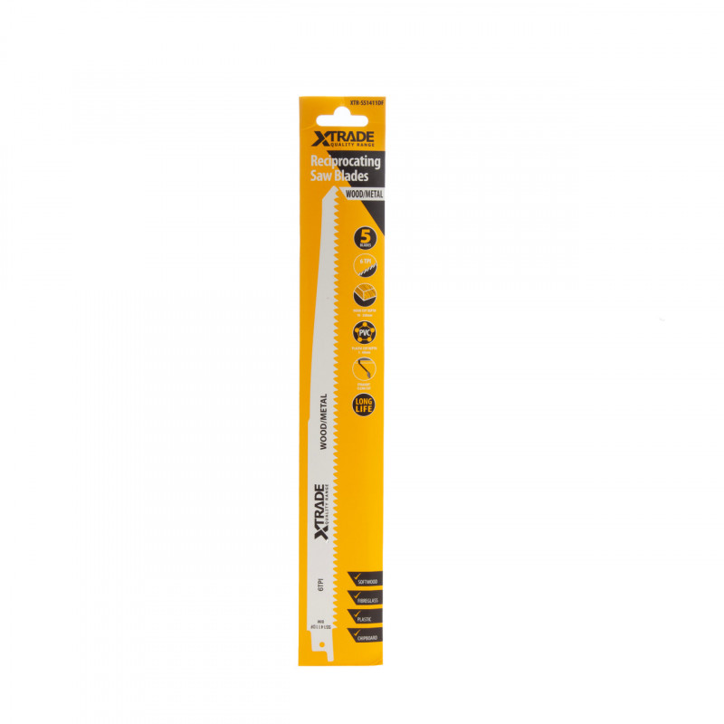 XTrade SS1411DF Heavy for Wood & Metal Reciprocating Saw Blades (Pack of 5) XTrade SS1411DF Heavy for Wood & Metal Reciprocating Saw Blades (Pack of 5)