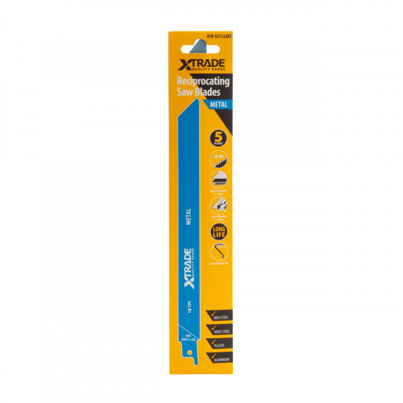 XTrade SS1122EF Flexible for Metal Reciprocating Saw Blades (Pack of 5) XTrade SS1122EF Flexible for Metal Reciprocating Saw Blades (Pack of 5)