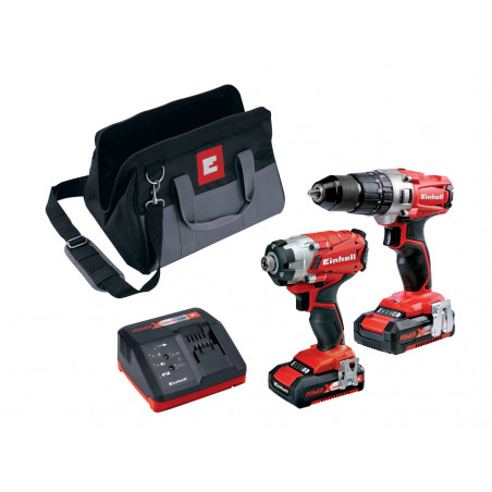 Power X-Change Combi & Impact Driver Twin Pack 18V 2 x 2.0Ah Li-ion