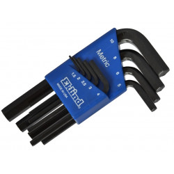 REK10509 Metric Short Handle Hex L-Key Set, 9 Piece