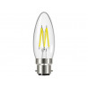 LED BC (B22) Candle Filament Non-Dimmable Bulb, Warm White 470 lm 4W