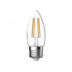 LED ES (E27) Candle Filament Non-Dimmable Bulb, Warm White 470 lm 4W