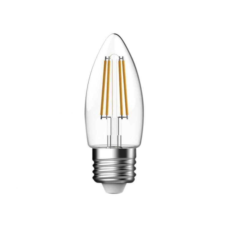 LED ES (E27) Candle Filament Non-Dimmable Bulb, Warm White 470 lm 4W LED ES (E27) Candle Filament Non-Dimmable Bulb, Warm White 470 lm 4W