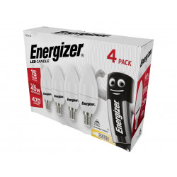 LED SES (E14) Opal Candle Non-Dimmable Bulb, Warm White 470 lm 5.2W (Pack 4)