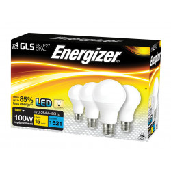 LED ES (E27) Opal GLS Non-Dimmable Bulb, Warm White 1521 lm 13.2W (Pack 4)