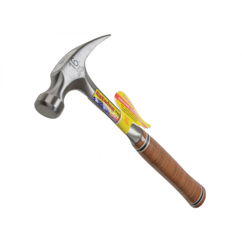E16S Straight Claw Hammer - Leather Grip 450g (16oz) E16S Straight Claw Hammer - Leather Grip 450g (16oz)