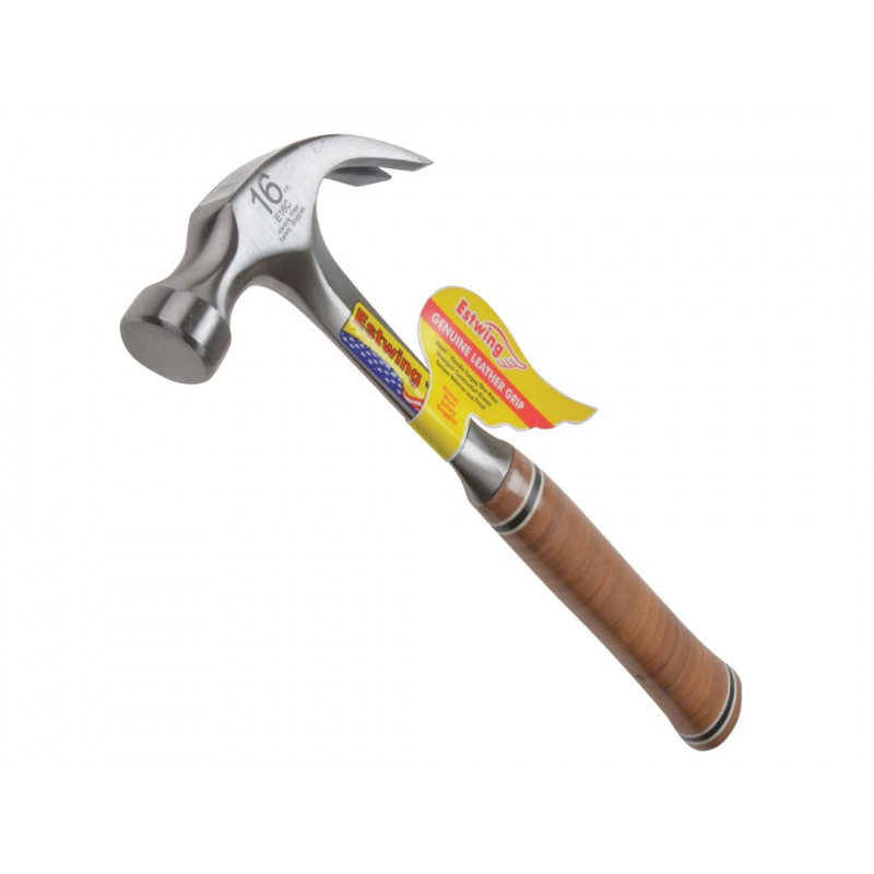 E16C Curved Claw Hammer - Leather Grip 450g (16oz) E16C Curved Claw Hammer - Leather Grip 450g (16oz)