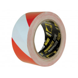 PVC Hazard Tape Red / White 50mm x 33m