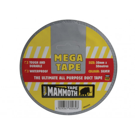 Mega All Purpose Tape 50mm Silver