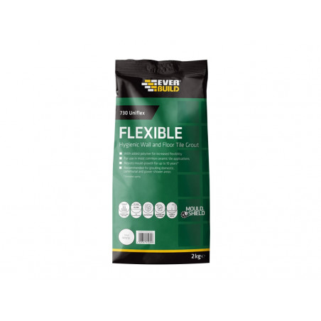 730 Uniflex Hygienic Tile Grout White 2.5kg